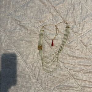 Multi-Strand Pearl and Gold Statement Necklace - Women Jewelry
